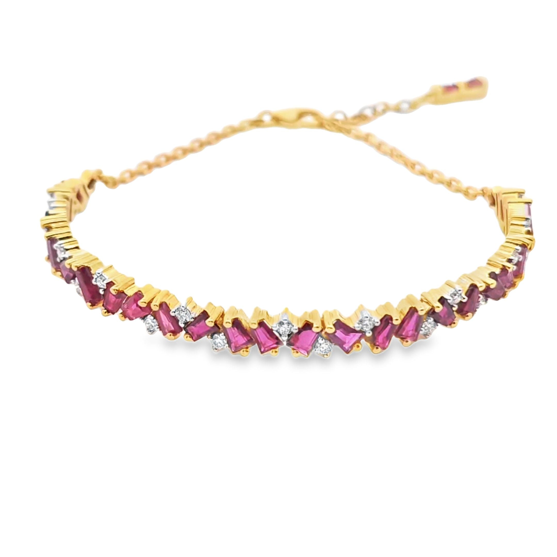Ruby Tapered Semi Bangle