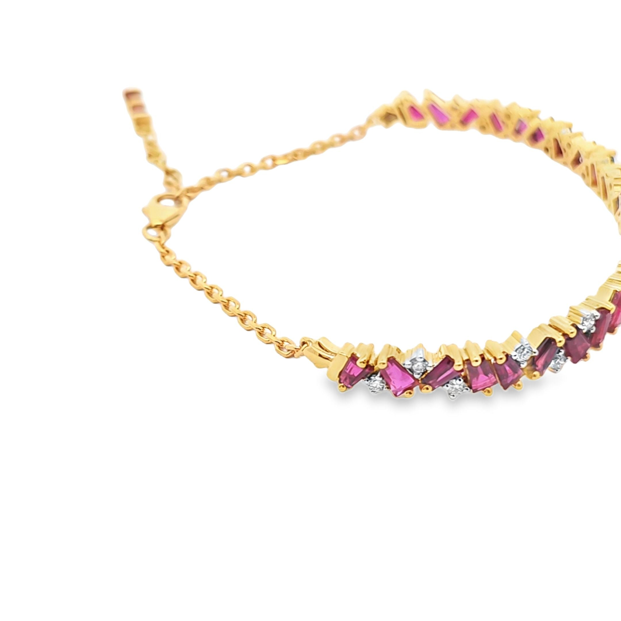 Ruby Tapered Semi Bangle