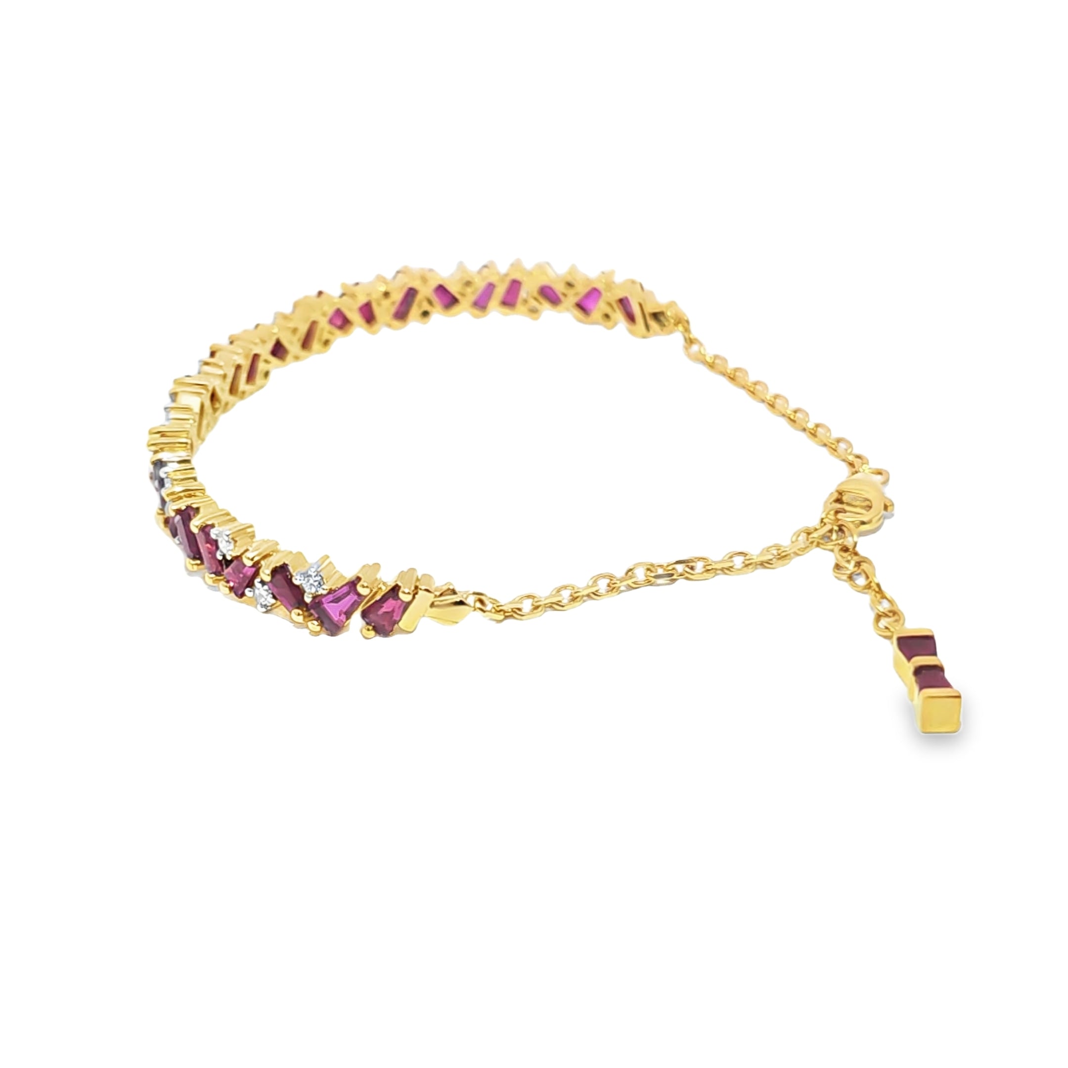 Ruby Tapered Semi Bangle