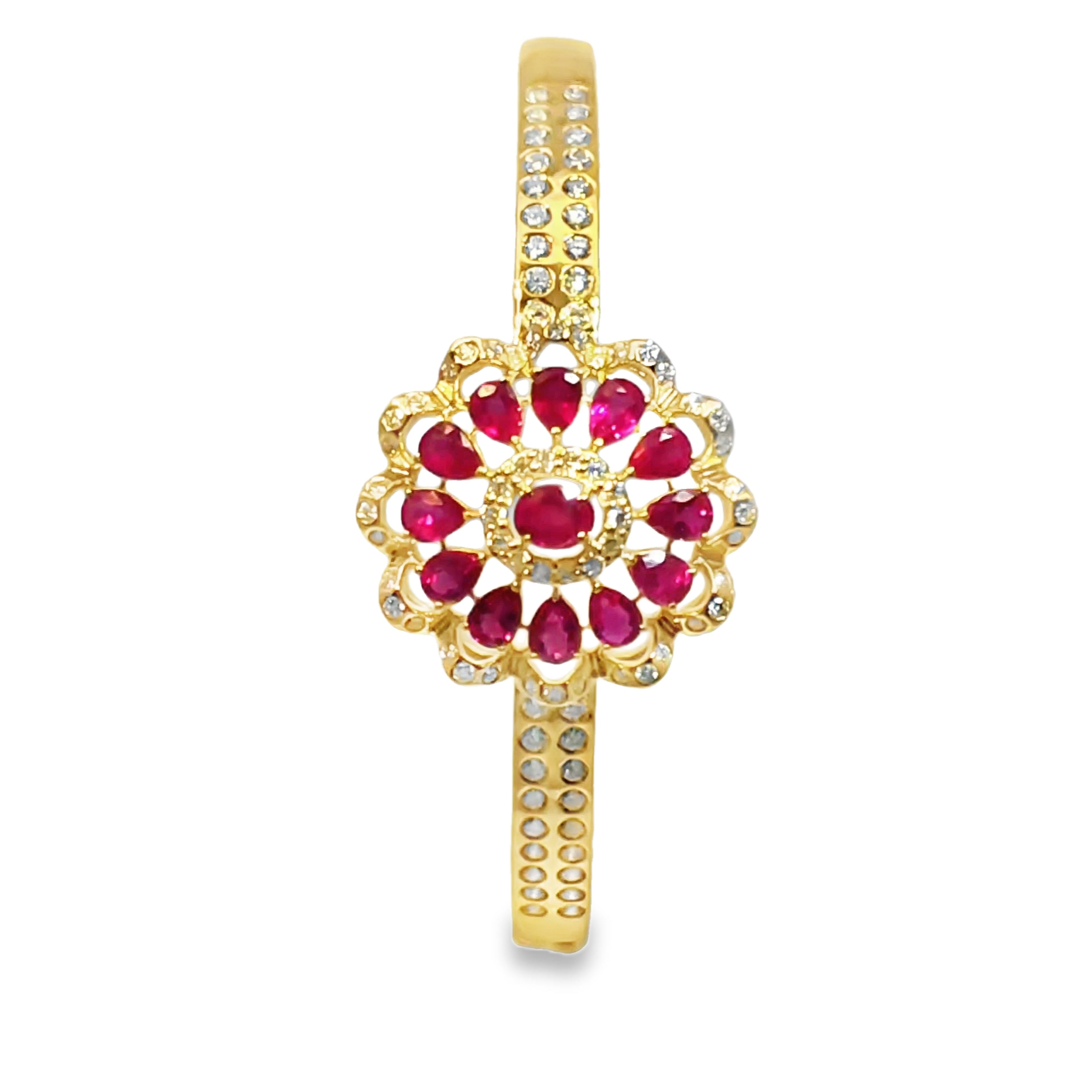 One Flower Semi Bangle