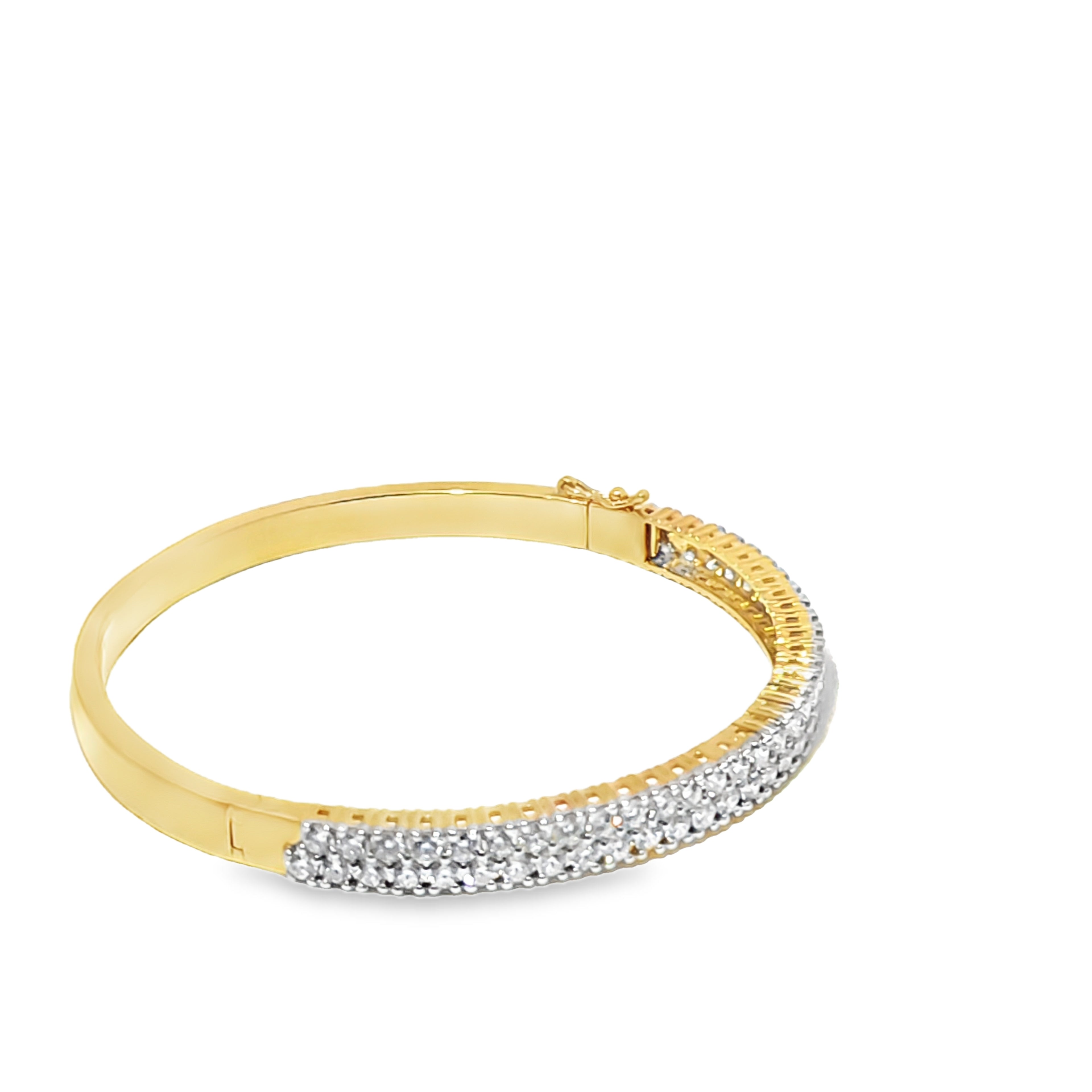 Double Row Diamond Bangle