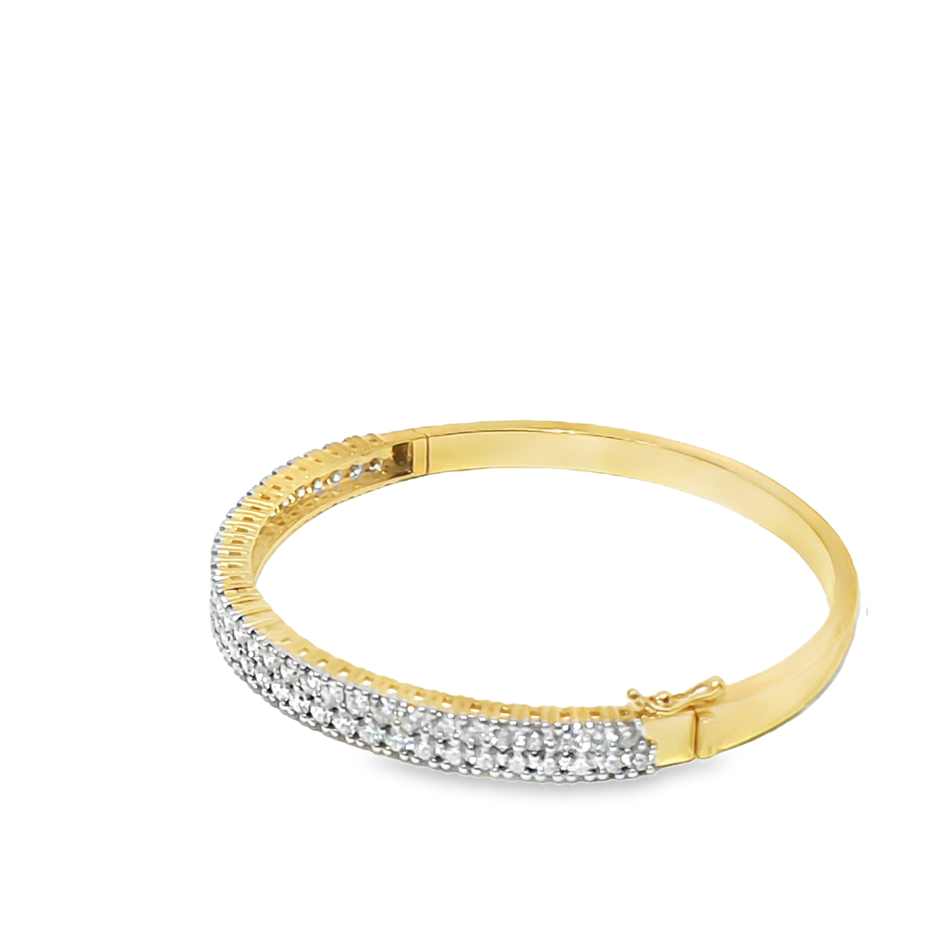 Double Row Diamond Bangle