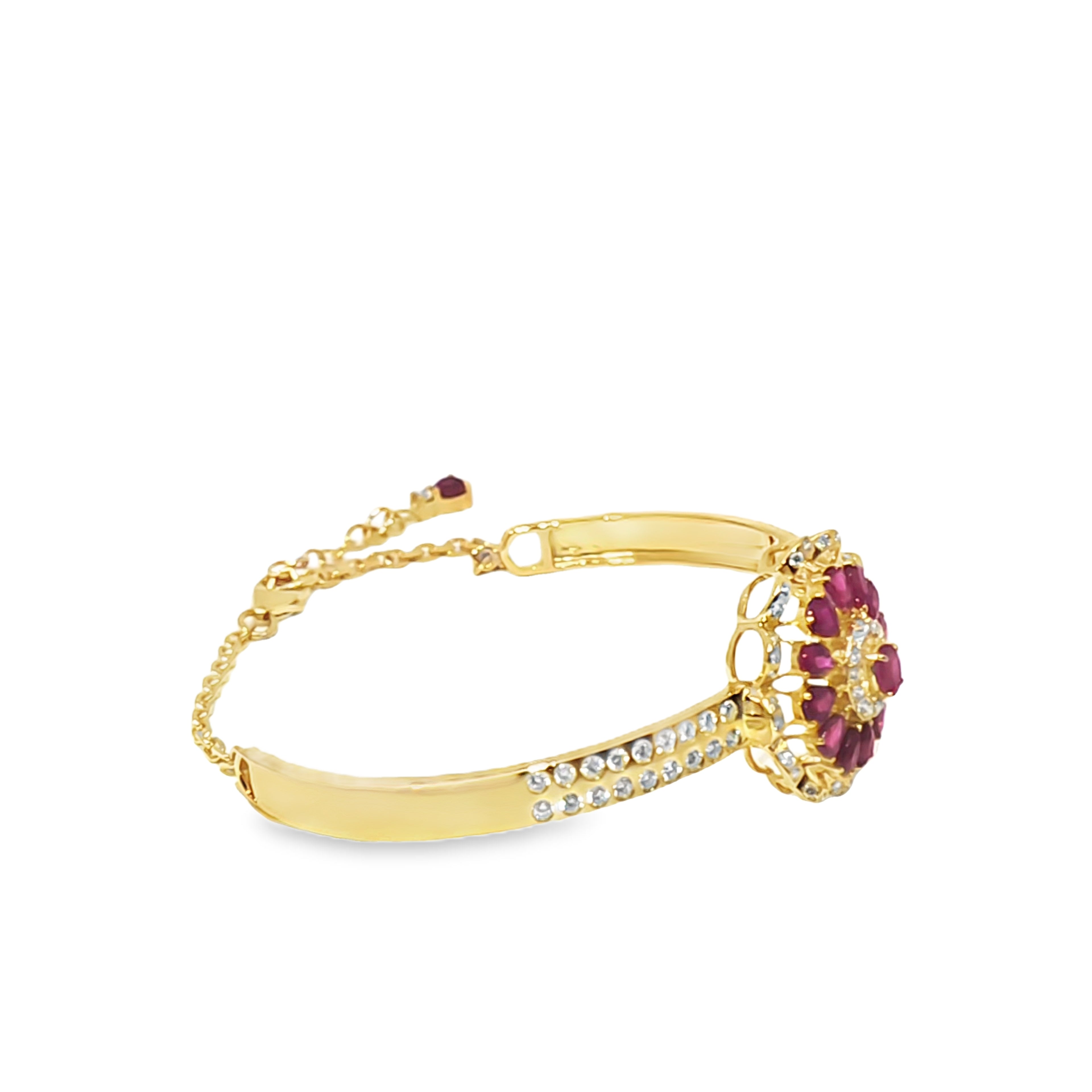 One Flower Semi Bangle