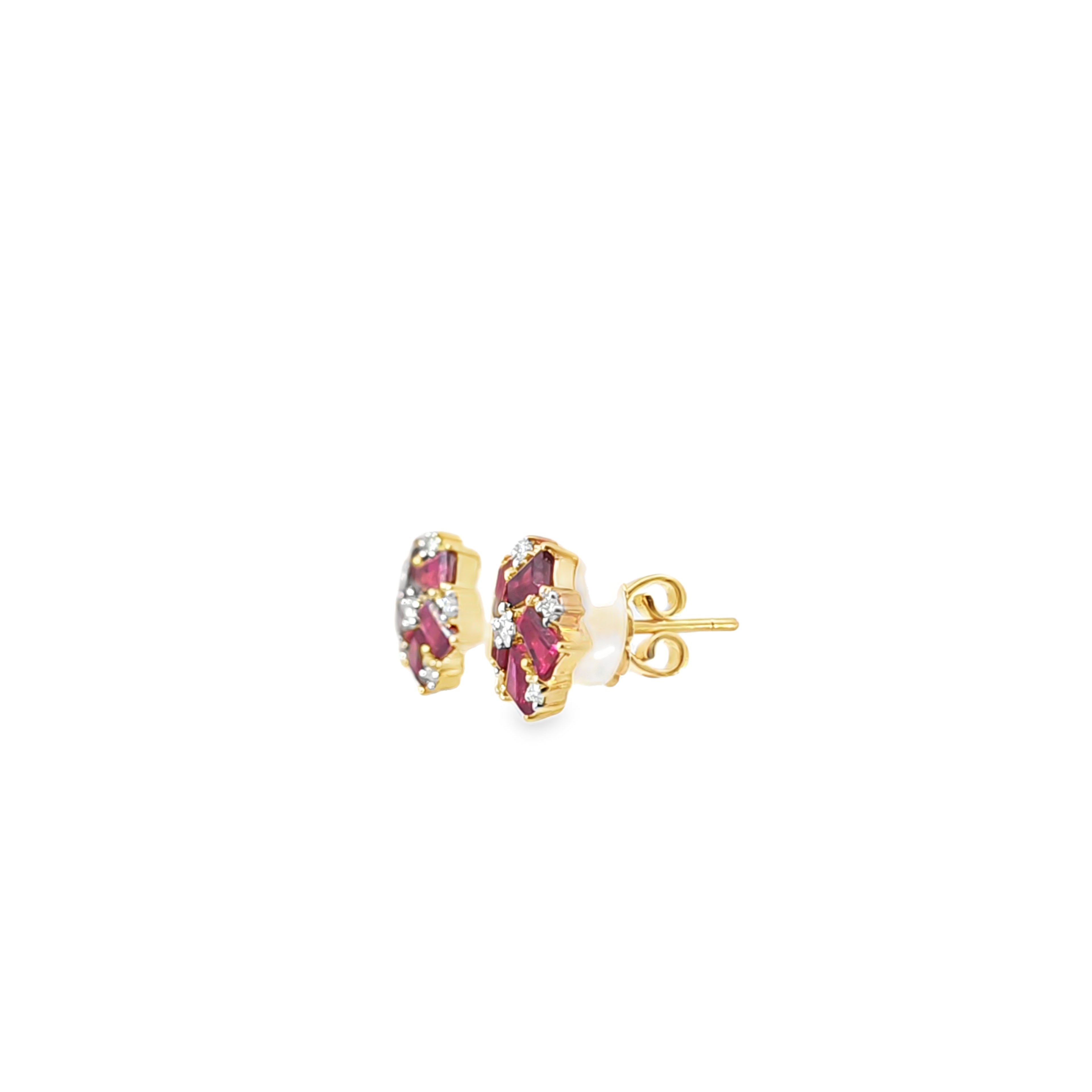Ruby Tapered Stud Earrings