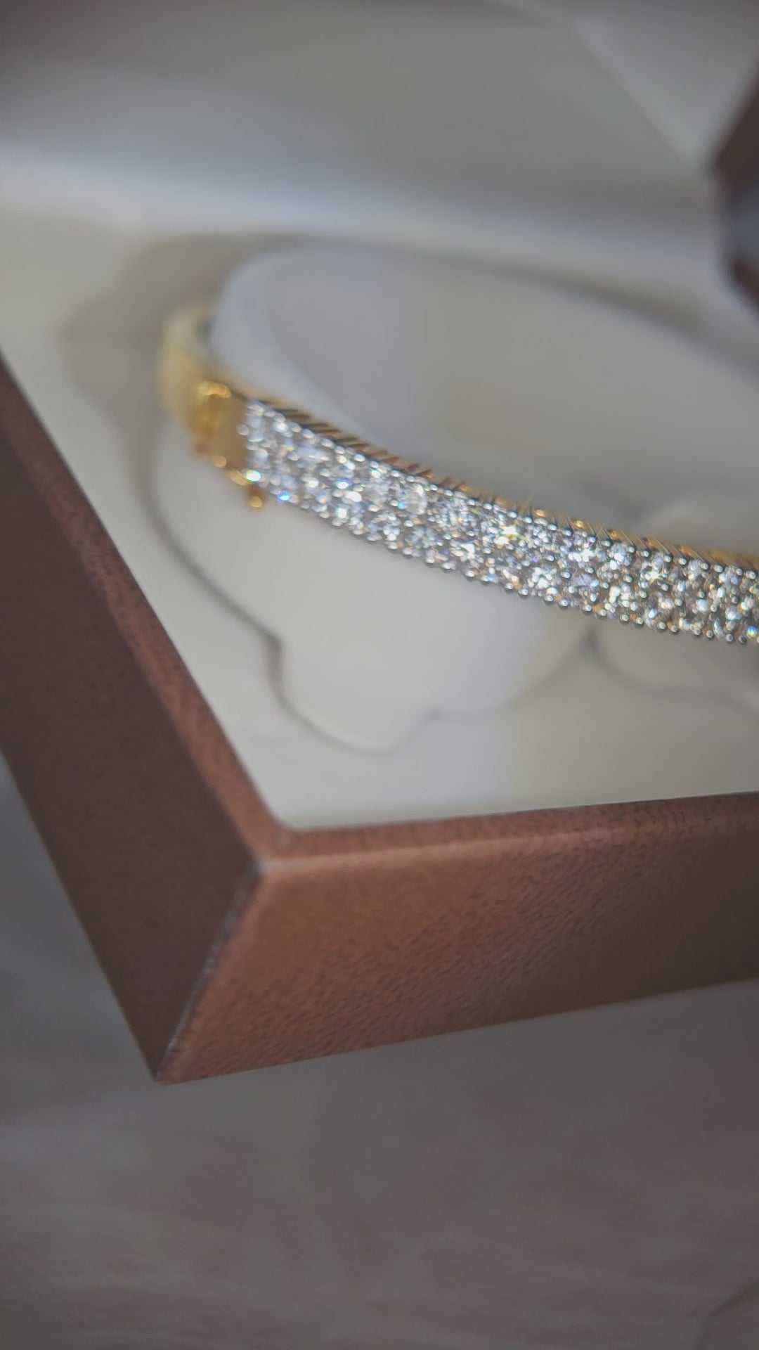 Double Row Diamond Bangle