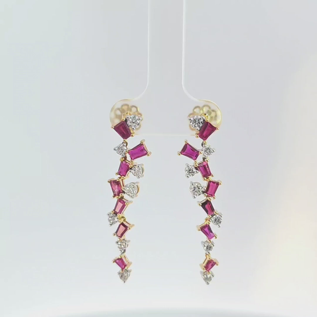 Ruby Tapered Set Earrings