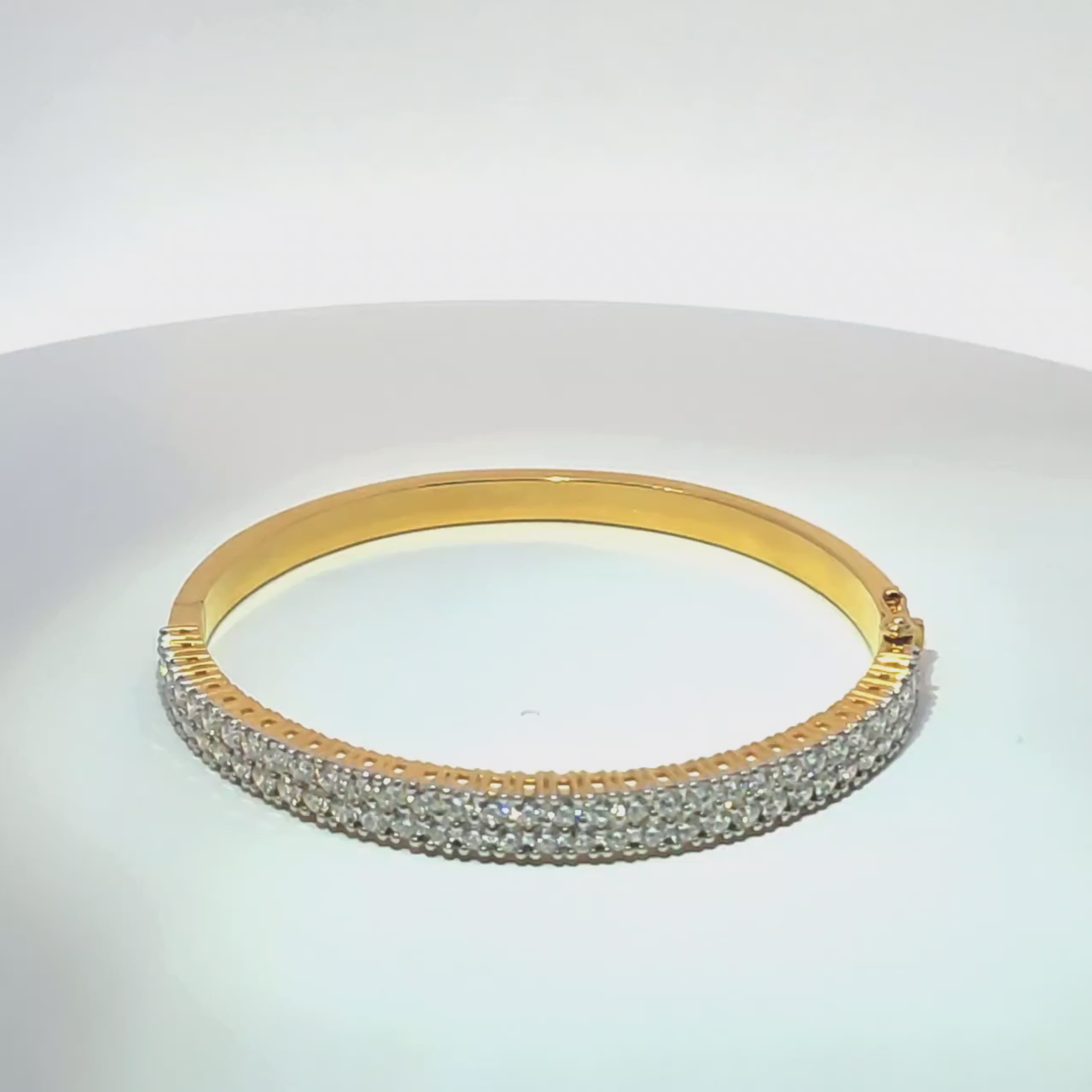 Double Row Diamond Bangle