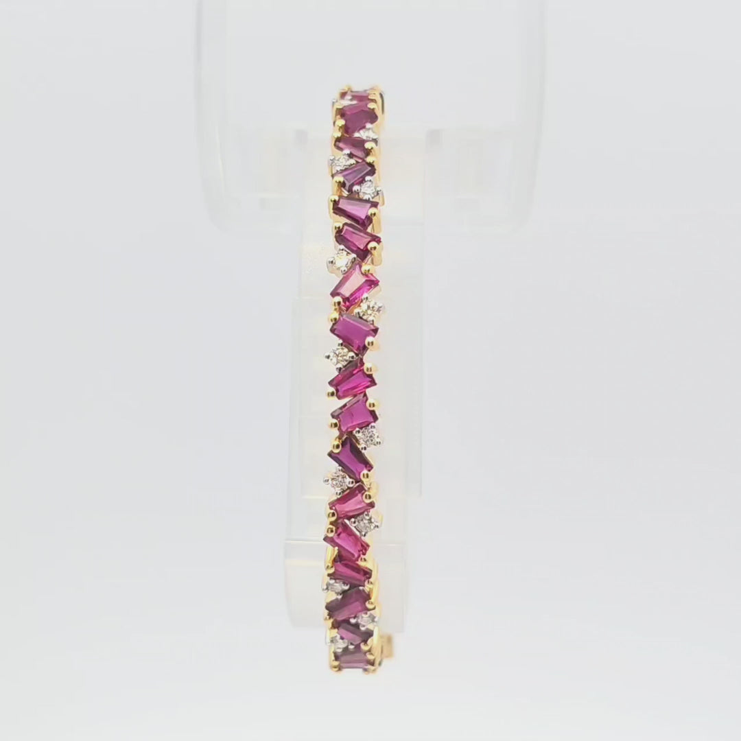 Ruby Tapered Semi Bangle